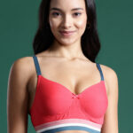 Softdots Solid Non-Wired Full Coverage Heavily Padded Bra - Coral