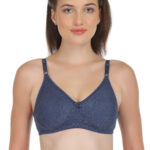 Softdots Women Pack Of 3 Non-Wired Medium Coverage Bra - Blue / Grey / Pink