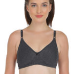 Softdots Women Pack Of 3 Non-Wired Medium Coverage Bra - D.Grey / Nude / Rose